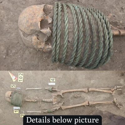 A 1,000-year-old cemetery unearthed in Ukraine shows the dead with ropes around their heads and buckets at their feet