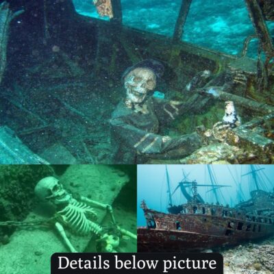 Mysterious discovery: a mysterious skeleton found on a sunken ship millions of years old under the ocean