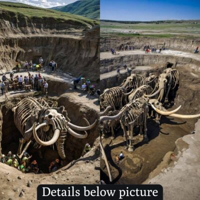 While walking in a barley field, the young girl accidentally spotted a mammoth bone dating back 2,000,000 years