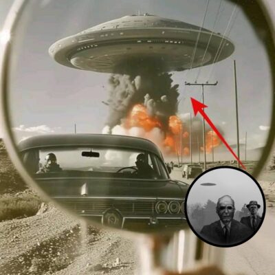 Shocking: Men in black collect alien corpses after UFO collision event