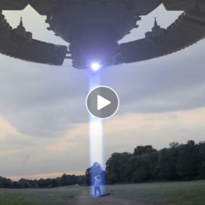 A man riding an exercise bike was being sought after everywhere and came across a massive UFO