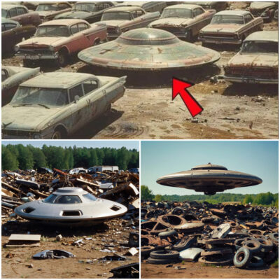 UFO Discovered Hiding Among Heaps of Old Cars at a Scrap Yard: What Secrets Could Be Hidden?